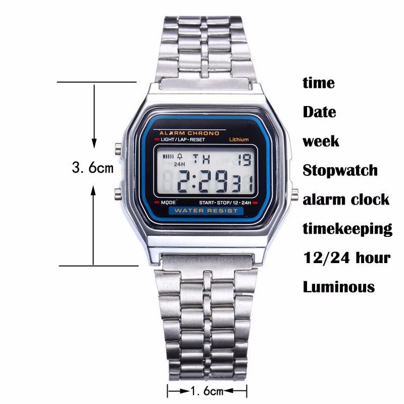 2025 Digital Watches For Men Sports Waterproof Bracelet Clock Gold Electronice LED Wristwatch Women Casucal montre homme relogio - The Shack