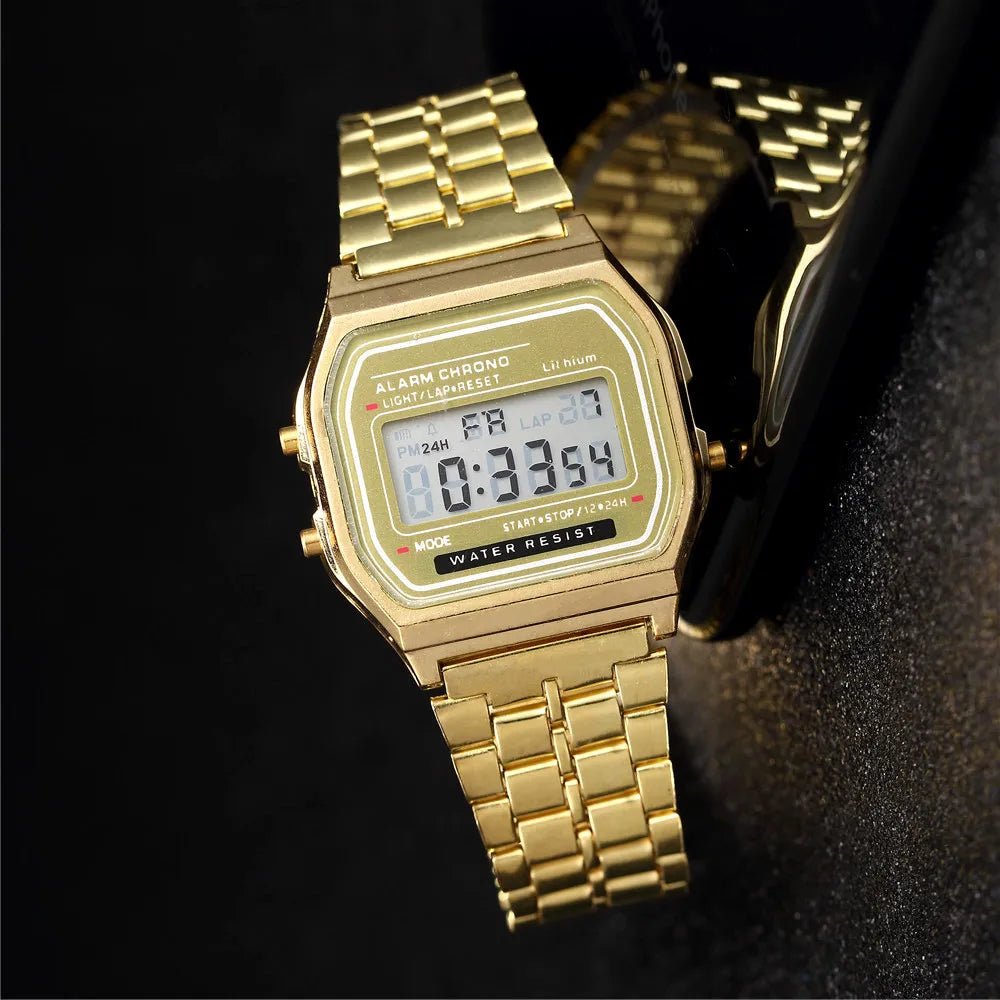2025 Digital Watches For Men Sports Waterproof Bracelet Clock Gold Electronice LED Wristwatch Women Casucal montre homme relogio - The Shack