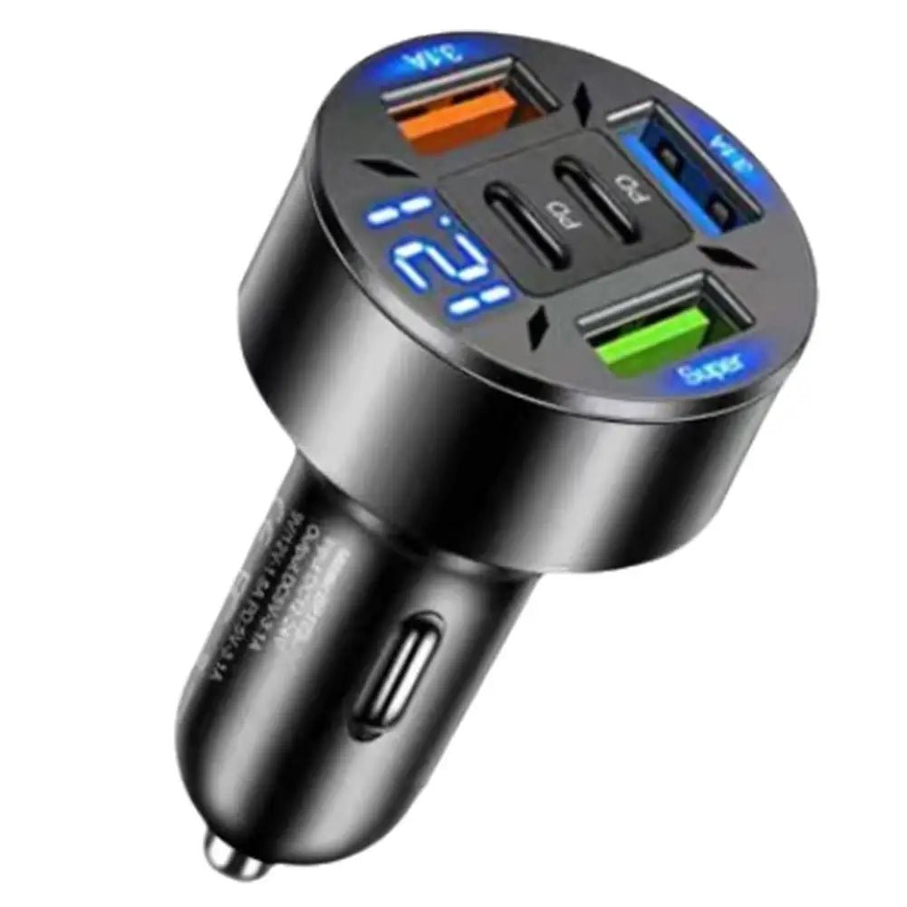 250W 5 Ports Car Charger Fast Charging PD QC3.0 USB C Car Phone Charger Type C Adapter In Car For IPhone - The Shack