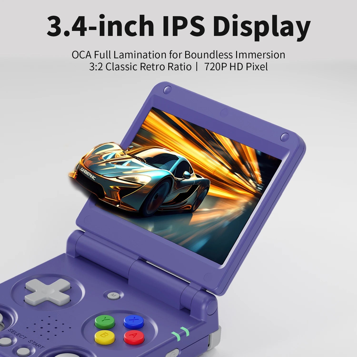 Anbernic RG34XXSP Flip Handheld Game Console RG34XXSP 3.4 - inch IPS Screen Linux 64 - bit Retro Video Gaming Player 256G PSP Games - The Shack