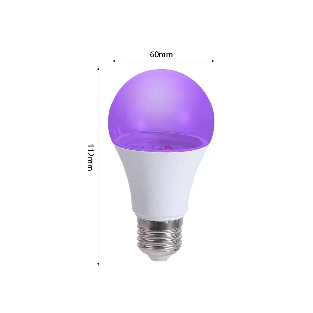 Blacklight Ultraviolet Lamp UV Purple Bulb 360 Glow Atmosphere UV Light Bulbs E27 10W Purple Black Light Bulb Bar Decoration - The Shack