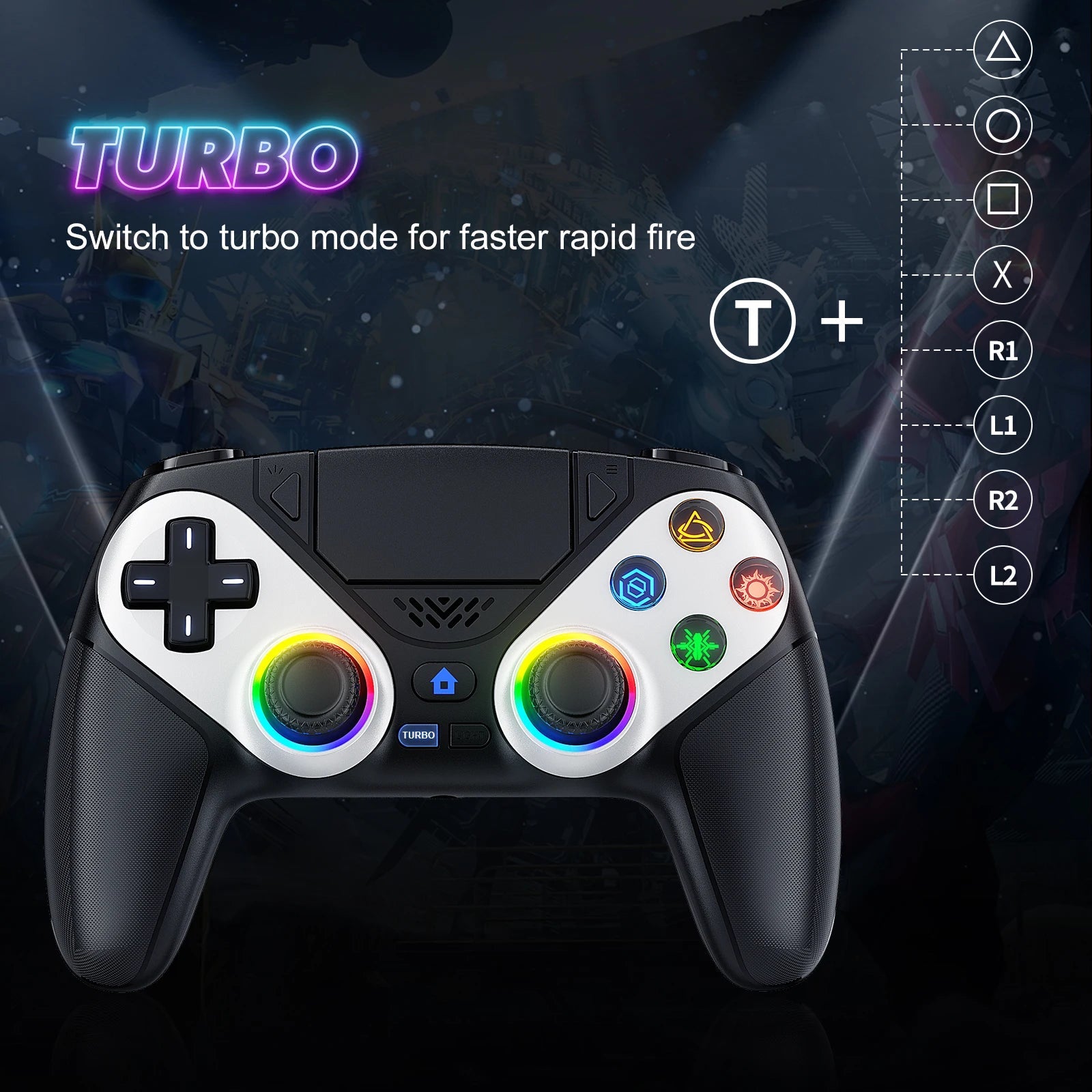 Bluetooth Gamepad For Playstation 5 Wireless Controller PS5 Console Gaming Controller With Turbo Dual Sense Vibrate Programming - The Shack