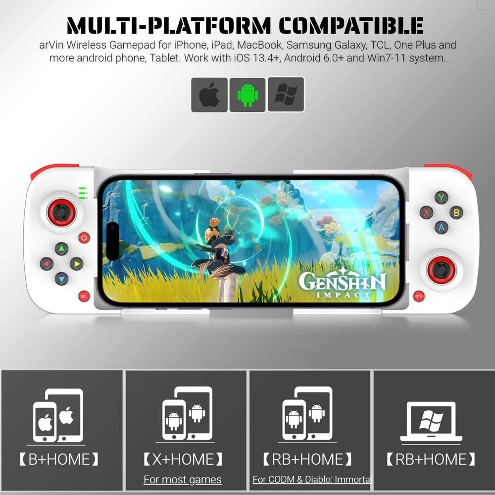 D3 Mobile Game Controller BSP - D3 Gamepad Wireless Telescopic for Android/iOS/Hongmeng Stretchable Gaming Controllers Joystick - The Shack