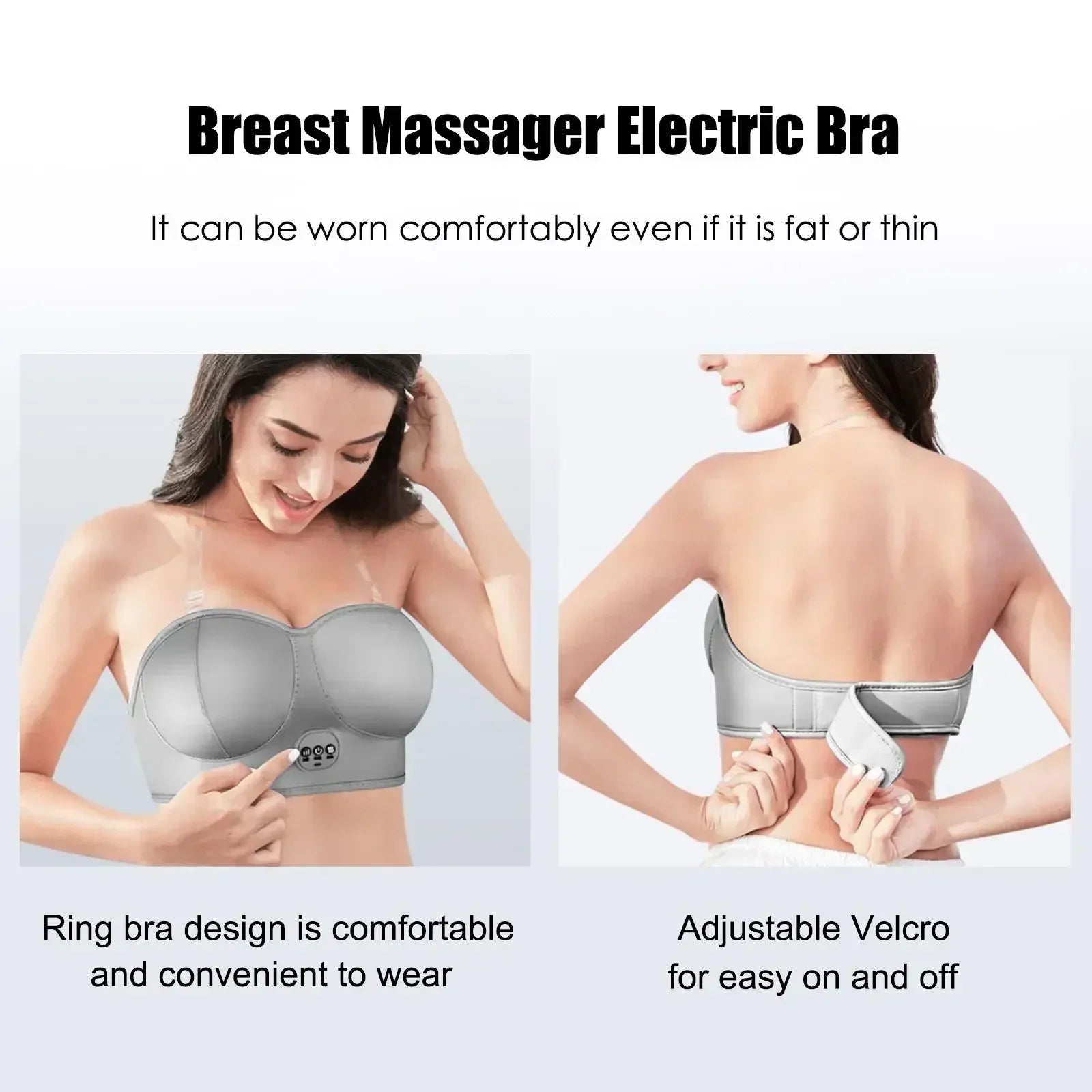 Electric 3 Gears Breast Massage Bra Electronic Vibration Chest Massager Breast Enhancement Instrument Breast Stimulator Machine - The Shack