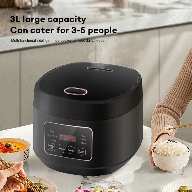 Electric Rice Cooker Household Smart Multifunction Rice Cooking Machine Non - stick Liner For Food Warmer 3L Automatic Rice Cooke - The Shack