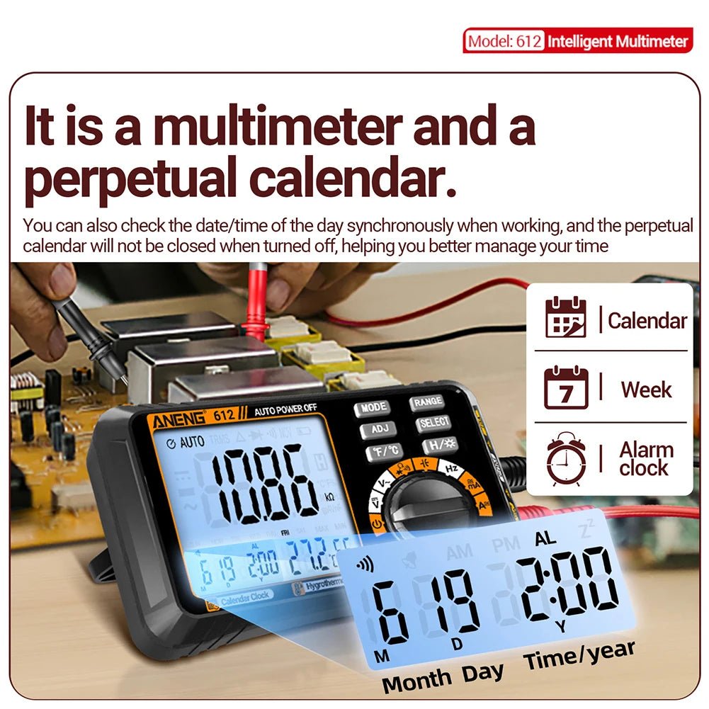 Electrical Tester,LCD Display Ac - DC Digital Multimeter,Intelligent Digital Display Multimeter With Full - View Screen - The Shack