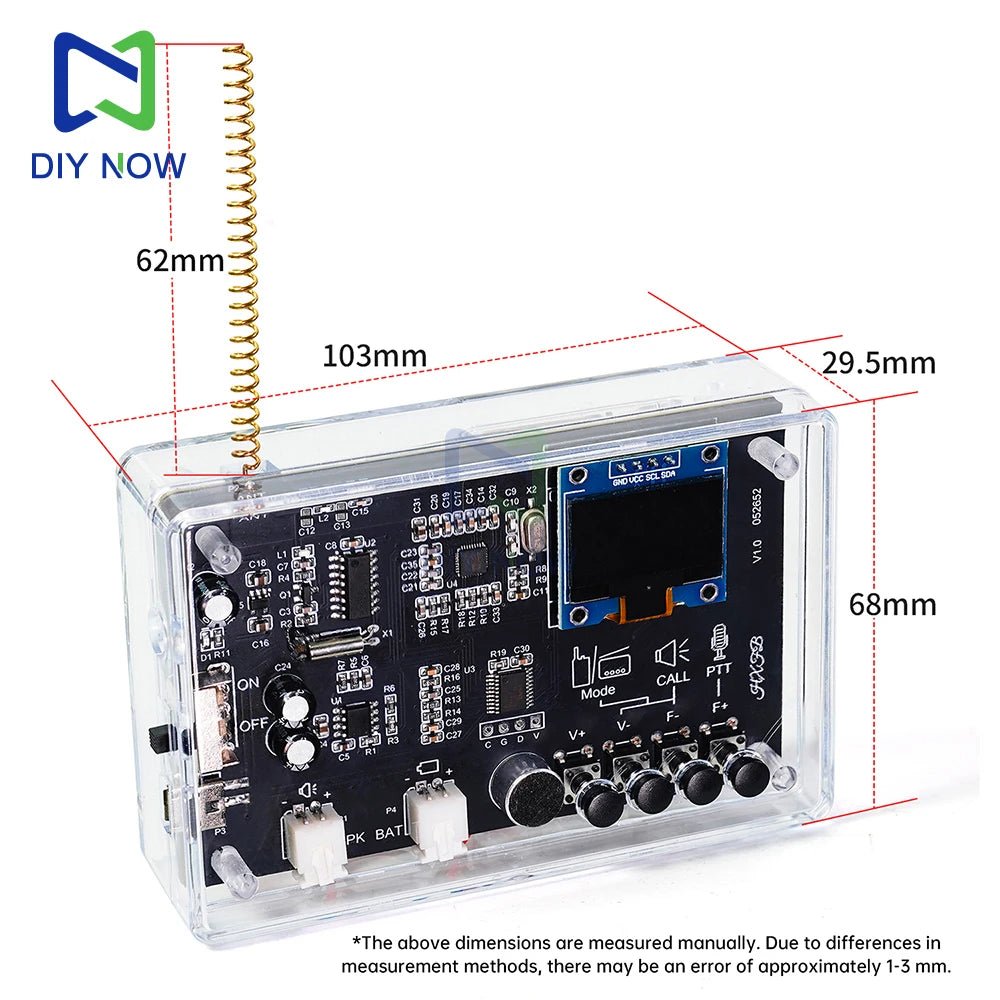 Electronics Kit FM Radio DIY Kit Smart Wireless Walkie - Talkie Radio Electronics Assembly and Soldering Practice DIY Kit - The Shack