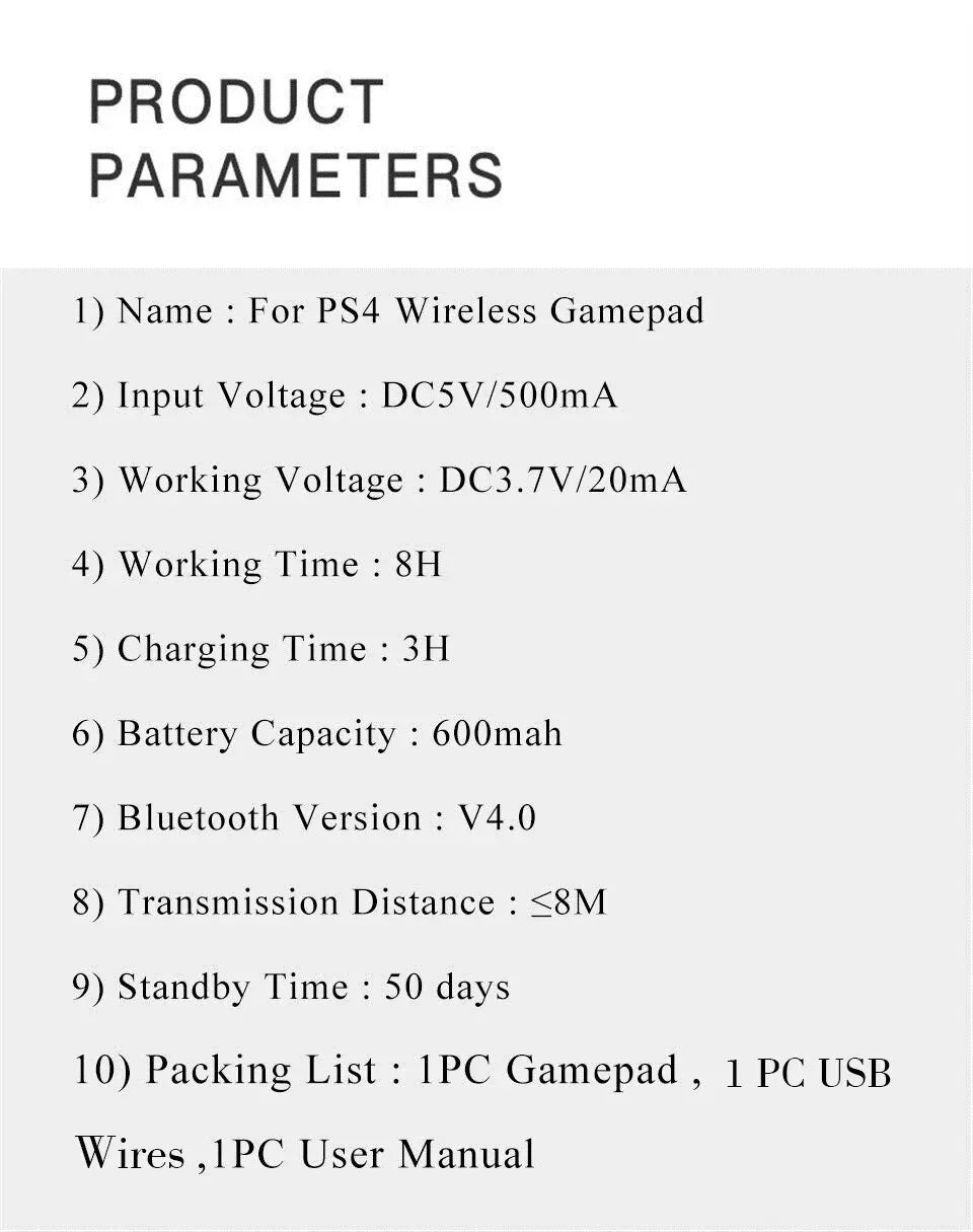 GAMINJA P48 Wireless Gamepad with Six Axis Gyroscope Game Controller For PS4 PS3 Console Wins 7 8 10 Dual Vibration PC Joystick - The Shack