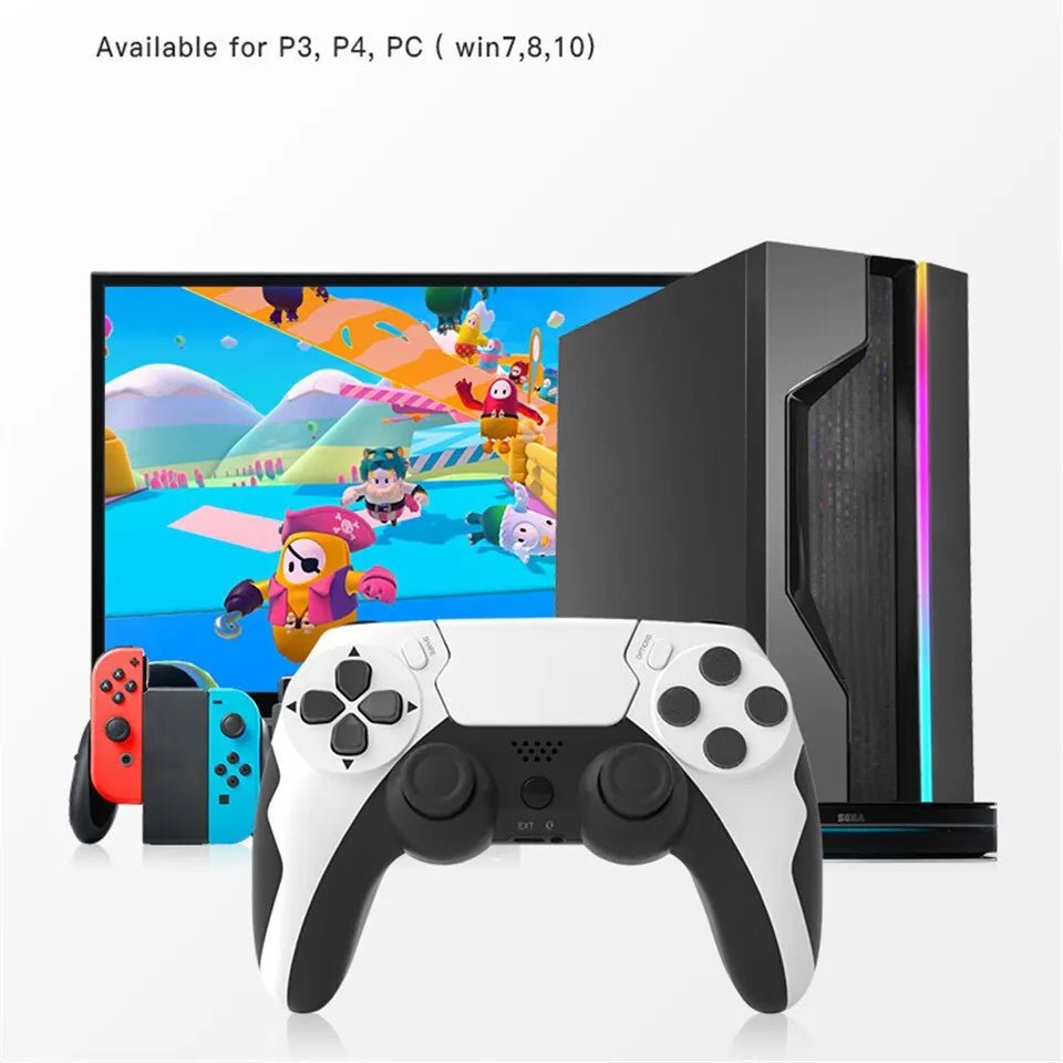 GAMINJA P48 Wireless Gamepad with Six Axis Gyroscope Game Controller For PS4 PS3 Console Wins 7 8 10 Dual Vibration PC Joystick - The Shack