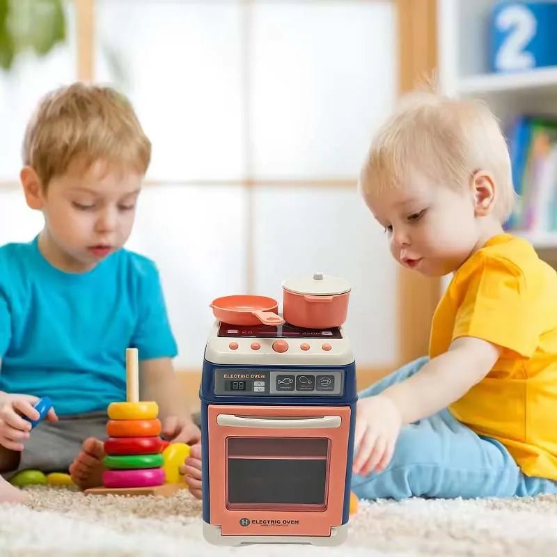 Interactive Electric Kitchen Playset Kids Children Mini Simulation Household Appliances Light Toy Gift Pretend Cooking Role Play - The Shack