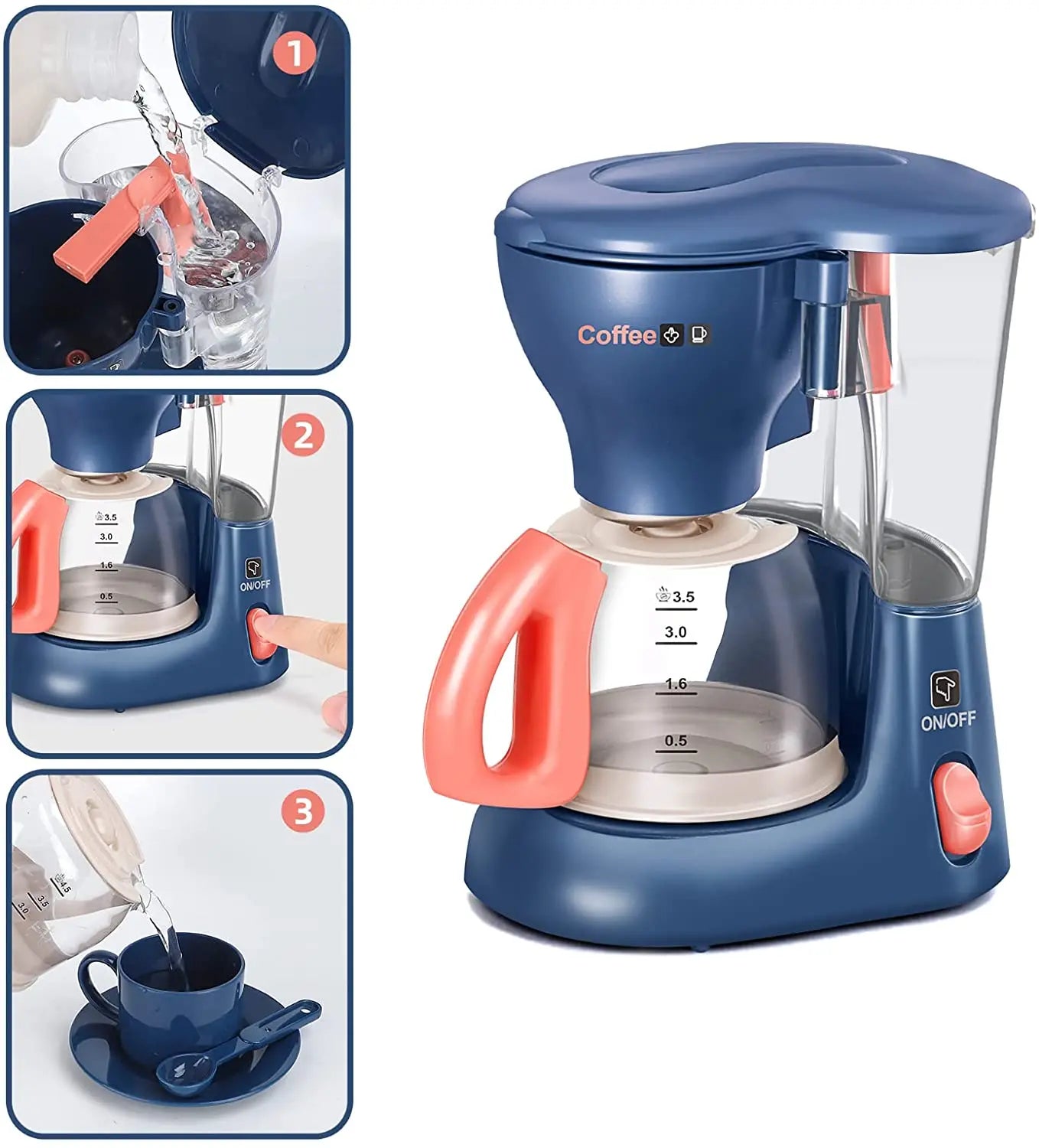 Interactive Electric Kitchen Playset Kids Children Mini Simulation Household Appliances Light Toy Gift Pretend Cooking Role Play - The Shack