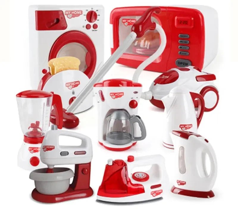 Kitchen Appliances Toys Toy Kitchen Set for Kids Play Kitchen Doll House Accessories Blender Coffee Maker Machine Mixer Toaster - The Shack