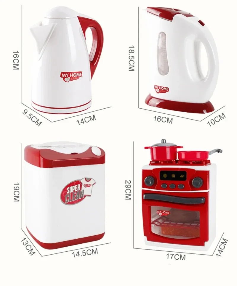 Kitchen Appliances Toys Toy Kitchen Set for Kids Play Kitchen Doll House Accessories Blender Coffee Maker Machine Mixer Toaster - The Shack