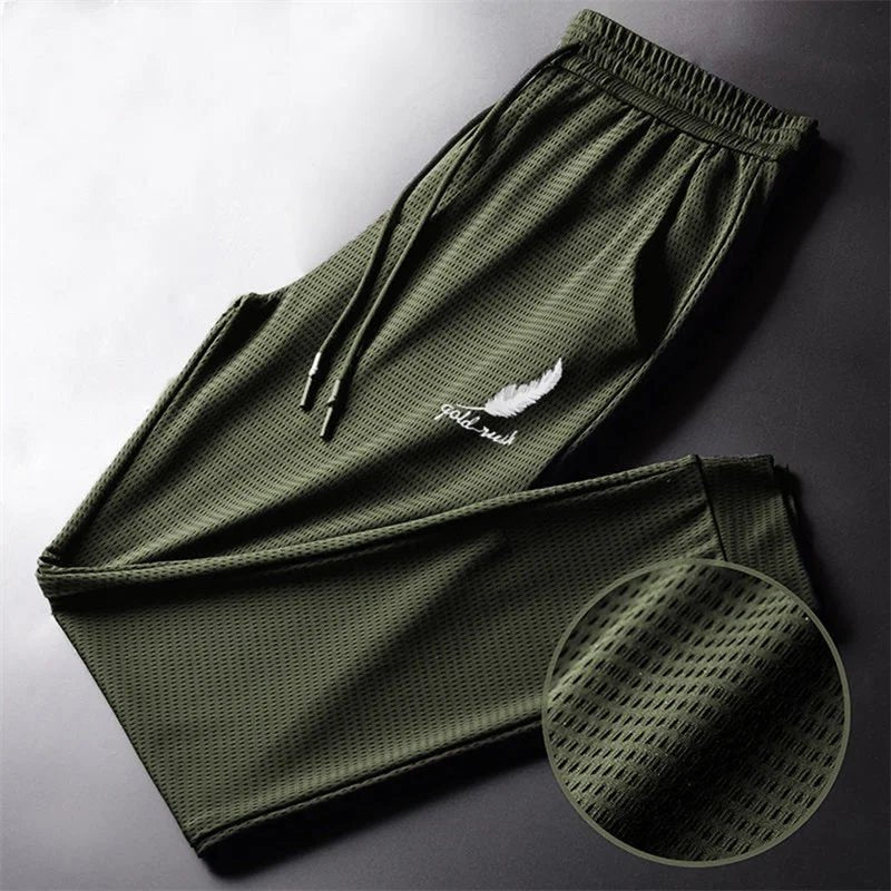 Men Fashion Quick Dry Pants Lightweight Hiking Jogging Running Trousers Breathable Workout Gym Ankle Tied Athletic Pants - The Shack
