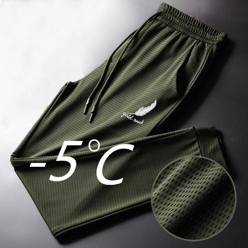 Men Fashion Quick Dry Pants Lightweight Hiking Jogging Running Trousers Breathable Workout Gym Ankle Tied Athletic Pants - The Shack