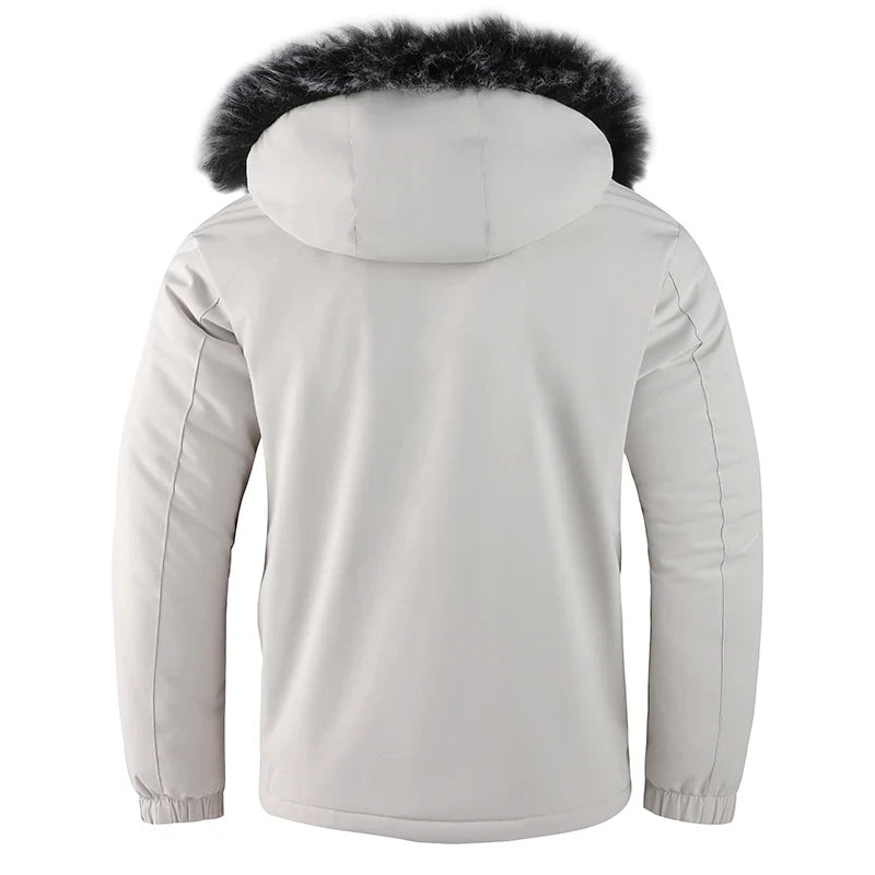 Men's Fall And Winter Casual Fashion Trend With The Hooded Cotton Jacket Windproof Padded Cold Pure Color Simple Cotton Clothing - The Shack