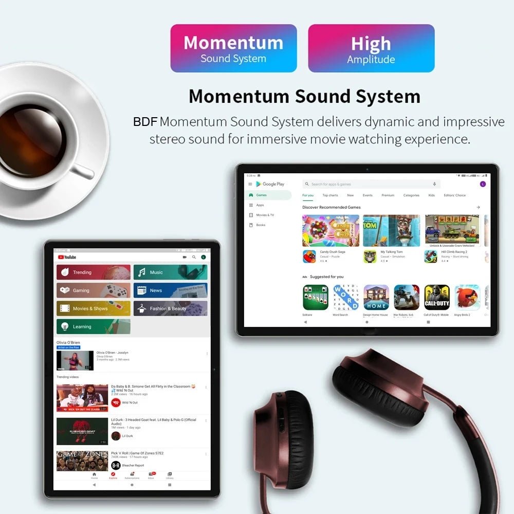 NEW 10.1 Inch Tablet 3G LTE Phone Call Octa Core 6GB+128GB ROM Bluetooth Wi - Fi Google High Definition Display Tablet PC - The Shack