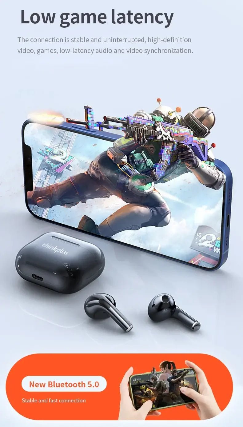 New LP40 NEW Bluetooth V5.0 Earphones Anti - sweat Lightweight Headphones Compatible With Smart Phone Laptop Computer Earbuds - The Shack