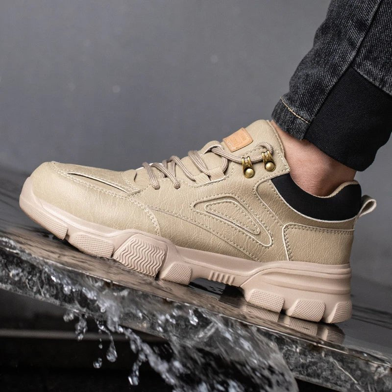 Safety Shoes Men Steel Toe Work Shoes Anti - smash Anti - puncture Indestructible Shoes Protective Boots Tactical Boots - The Shack