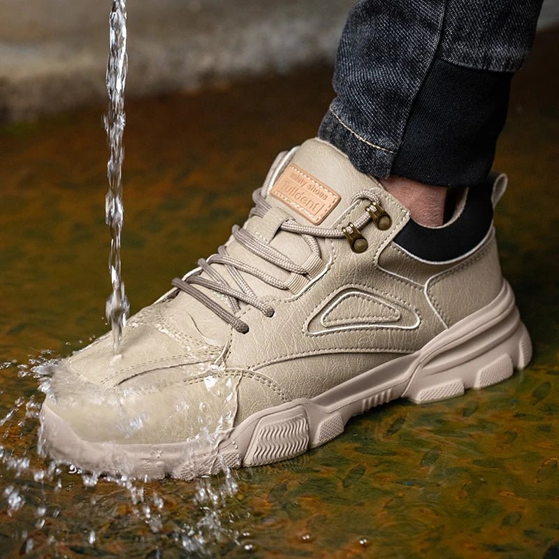 Safety Shoes Men Steel Toe Work Shoes Anti - smash Anti - puncture Indestructible Shoes Protective Boots Tactical Boots - The Shack
