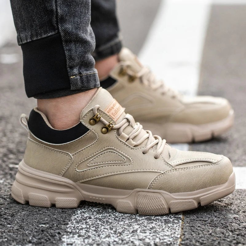 Safety Shoes Men Steel Toe Work Shoes Anti - smash Anti - puncture Indestructible Shoes Protective Boots Tactical Boots - The Shack