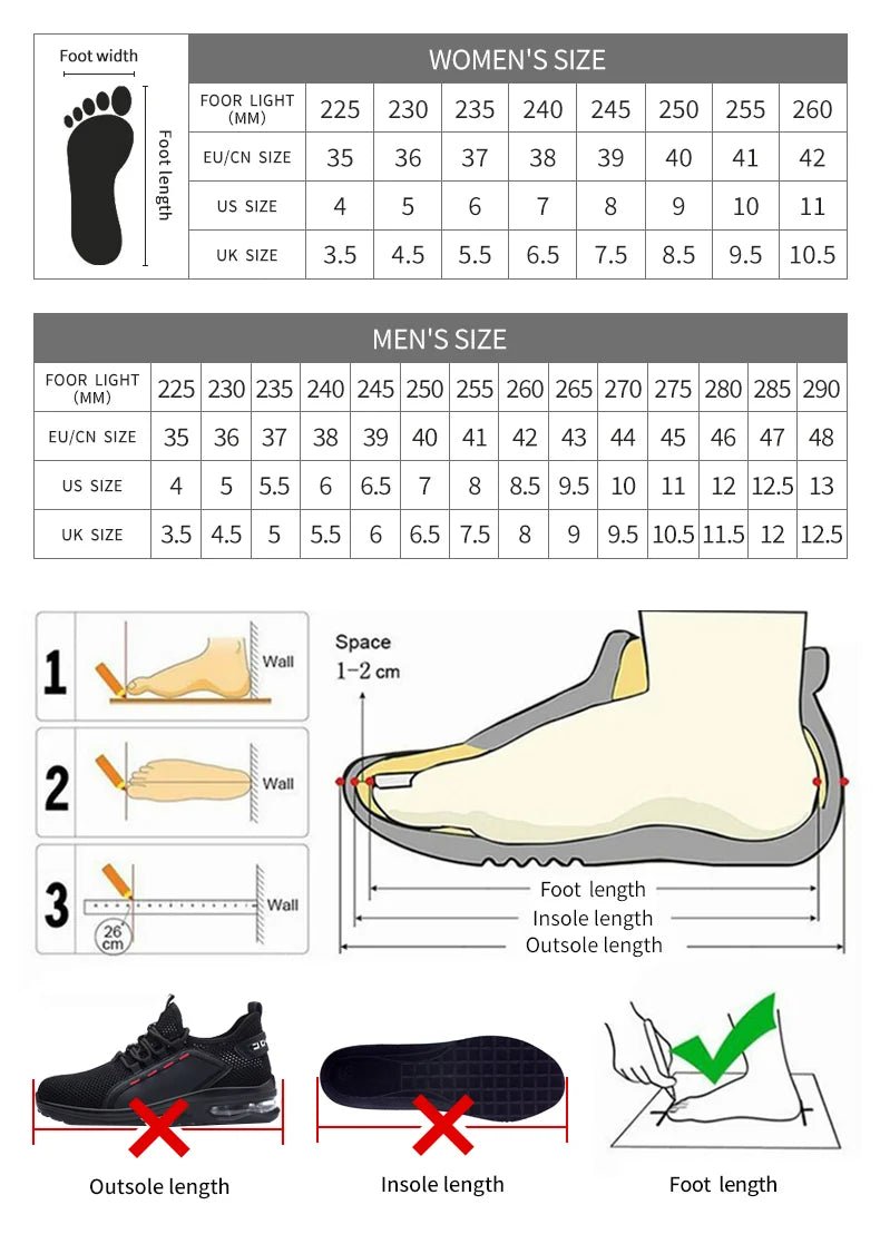 Safety Shoes Men Steel Toe Work Shoes Anti - smash Anti - puncture Indestructible Shoes Protective Boots Tactical Boots - The Shack