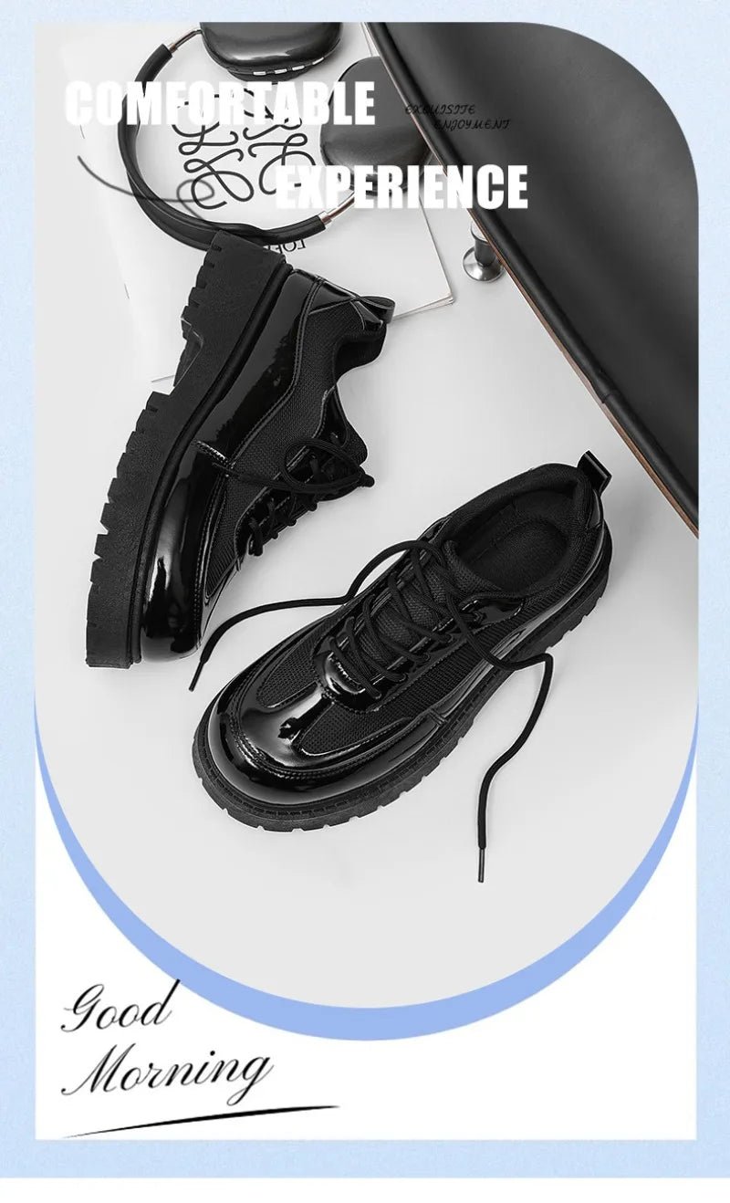 Shoes for Men High Quality Trend Casual Shoes Men Leather Original British Thick Sole Comfort Derby Shoes Sneaker Zapatos Hombre - The Shack