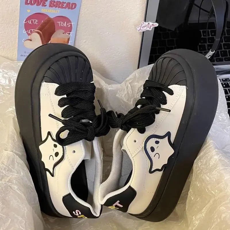 Shoes for Women High on Platform Round Toe Woman Footwear Trends 2025 Comfortable and Elegant Walking Aesthetic Vulcanized Shoe - The Shack