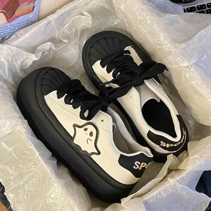 Shoes for Women High on Platform Round Toe Woman Footwear Trends 2025 Comfortable and Elegant Walking Aesthetic Vulcanized Shoe - The Shack