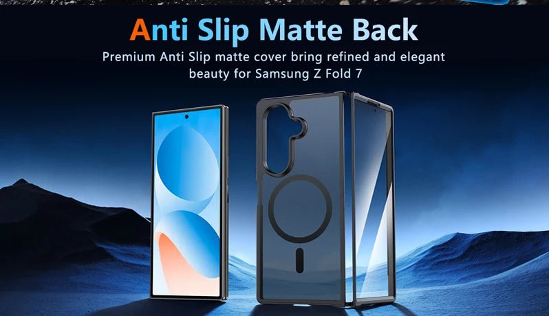 UYUXIO Magnetic Wireless Charging Mobile Phone Case for Samsung Galaxy Z Fold 7 Cases Slim Rugged Translucent Cover with Magnet - The Shack