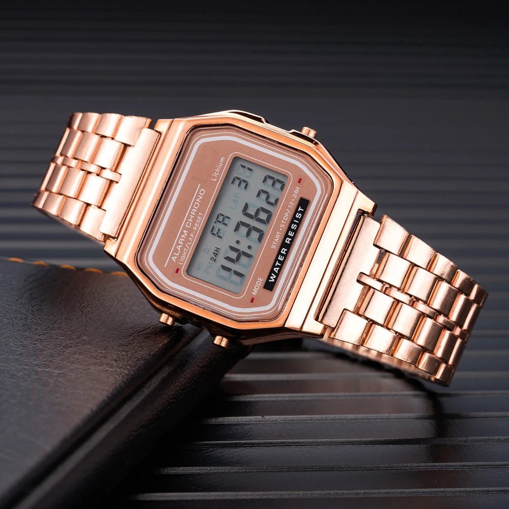 2025 Digital Watches For Men Sports Waterproof Bracelet Clock Gold Electronice LED Wristwatch Women Casucal montre homme relogio - The Shack