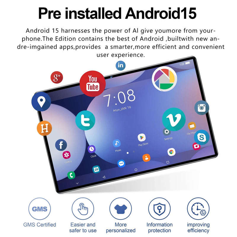 2025 Original S25 UItra Tablet Android 15 Tablette 10.1inch Tablet PC 22GB+2T 5G Dual SIM Card 10000mAh Snapdragon 8 Gen3 Tab - The Shack