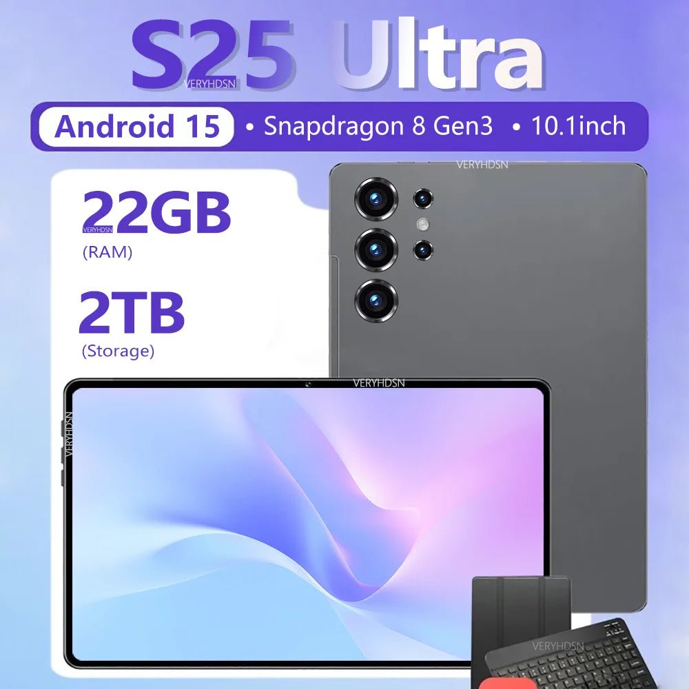 2025 S25 UItra Tablet Android 15 22GB+2T Tablette Snapdragon 8 Gen3 Tablet PC Original Global Version 5G Dual SIM Card WiFi - The Shack