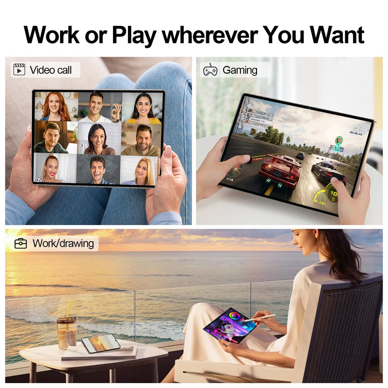 2025 S25 UItra Tablet Android 15 22GB+2T Tablette Snapdragon 8 Gen3 Tablet PC Original Global Version 5G Dual SIM Card WiFi - The Shack
