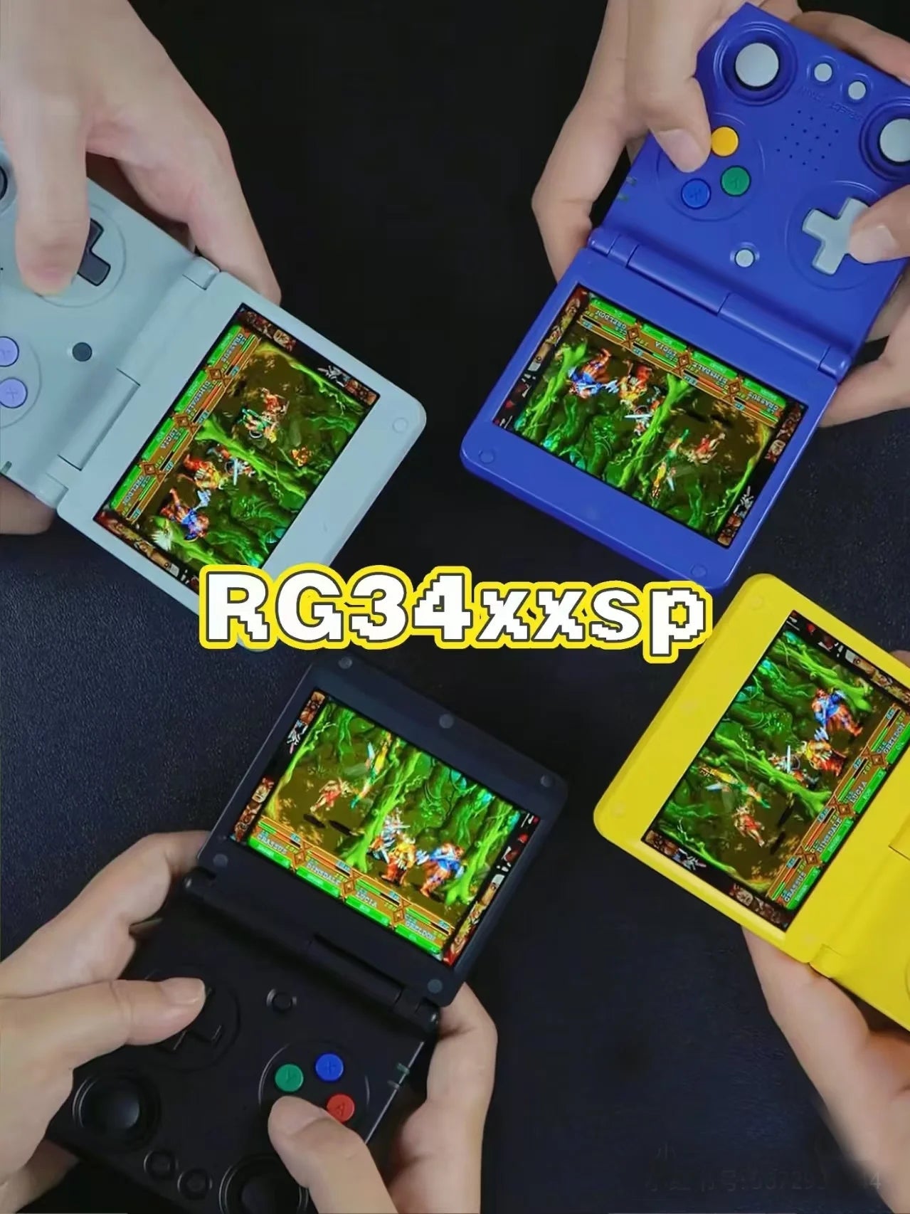 Anbernic RG34XXSP Flip Handheld Game Console RG34XXSP 3.4 - inch IPS Screen Linux 64 - bit Retro Video Gaming Player 256G PSP Games - The Shack