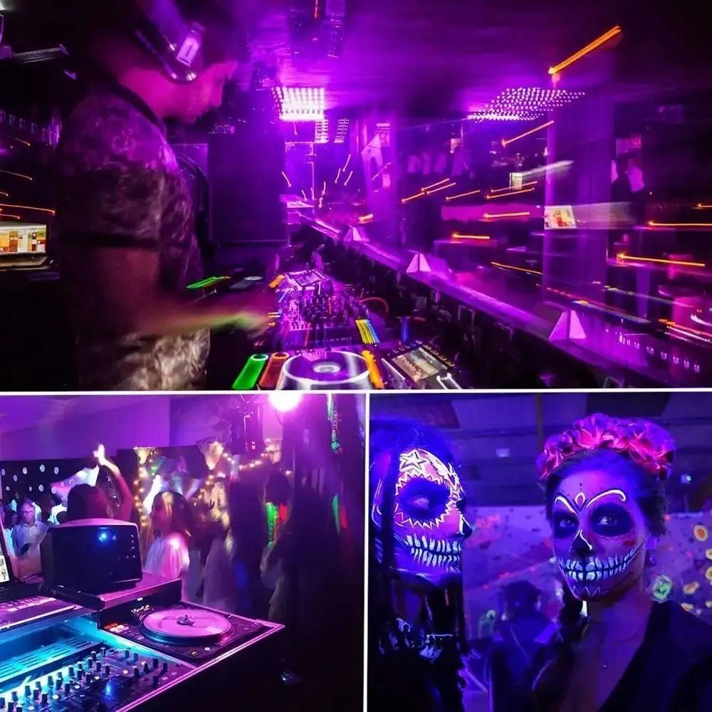 Blacklight Ultraviolet Lamp UV Purple Bulb 360 Glow Atmosphere UV Light Bulbs E27 10W Purple Black Light Bulb Bar Decoration - The Shack