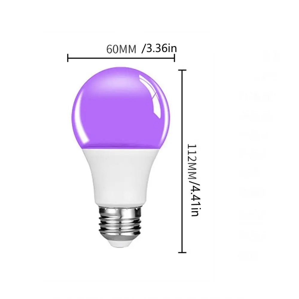 Blacklight Ultraviolet Lamp UV Purple Bulb 360 Glow Atmosphere UV Light Bulbs E27 10W Purple Black Light Bulb Bar Decoration - The Shack