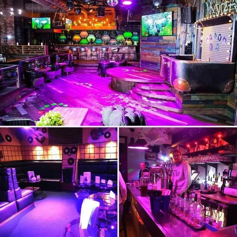 Blacklight Ultraviolet Lamp UV Purple Bulb 360 Glow Atmosphere UV Light Bulbs E27 10W Purple Black Light Bulb Bar Decoration - The Shack