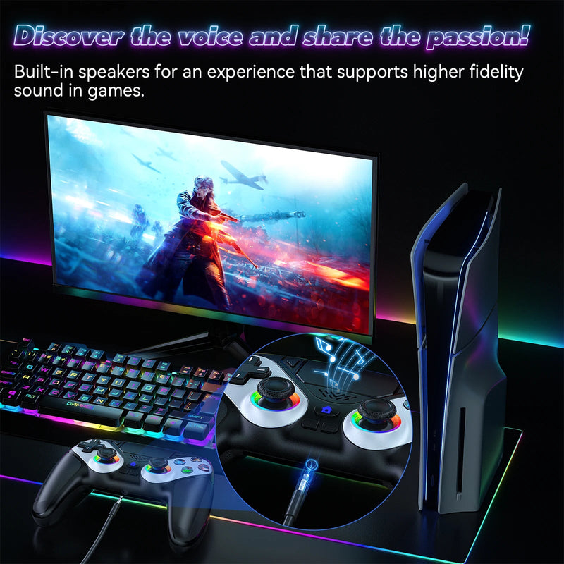 Bluetooth Gamepad For Playstation 5 Wireless Controller PS5 Console Gaming Controller With Turbo Dual Sense Vibrate Programming - The Shack