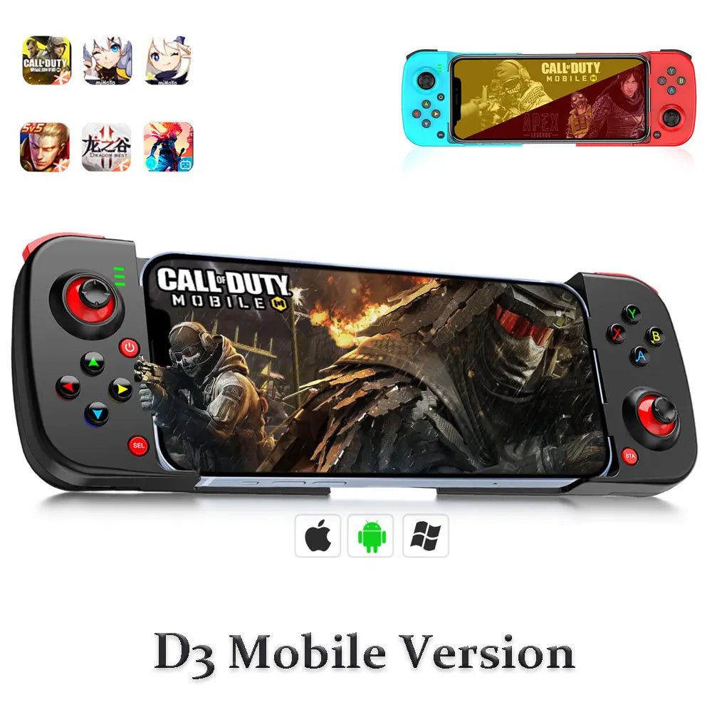 D3 Mobile Game Controller BSP - D3 Gamepad Wireless Telescopic for Android/iOS/Hongmeng Stretchable Gaming Controllers Joystick - The Shack