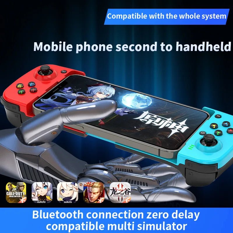 D3 Wireless Telescopic Mobile Phone Gamepad Bluetooth - compatible Game Controller Joystick for PUBG for PS4 Switch PC Andriod IOS - The Shack