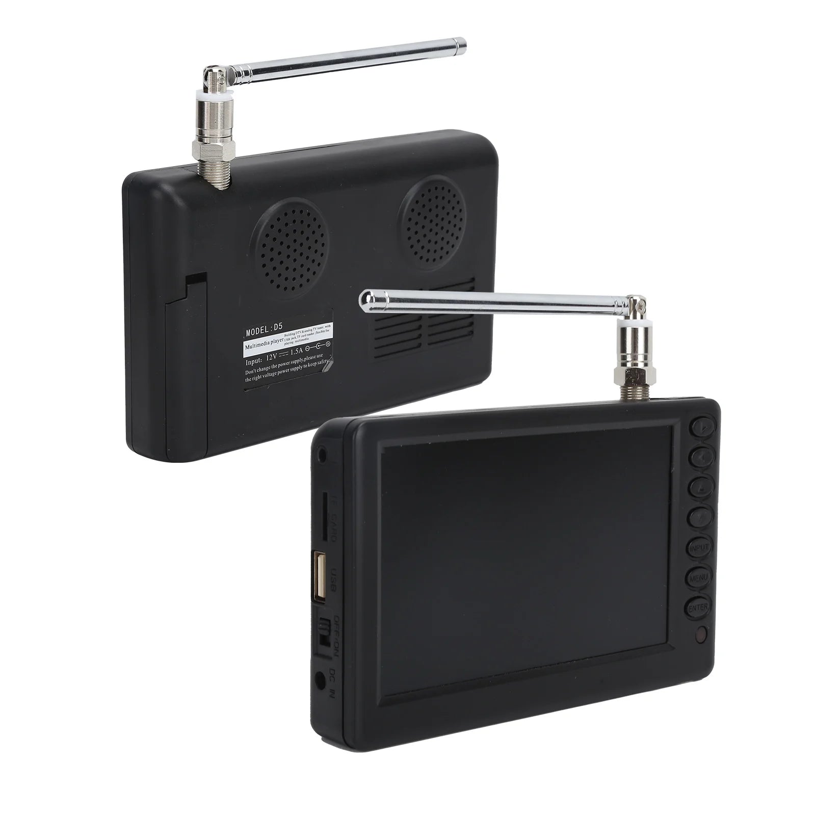 Digital Television LEADSTAR 5 Inch Digital Television ATSC TV Portable Digital TV for Car Camping Kitchen Portable Digital TV - The Shack