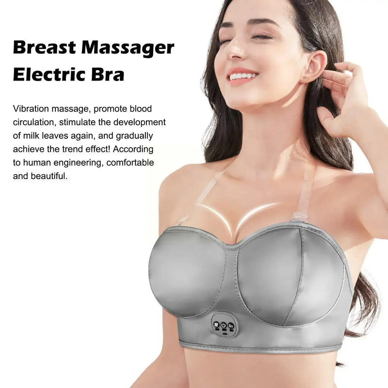 Electric 3 Gears Breast Massage Bra Electronic Vibration Chest Massager Breast Enhancement Instrument Breast Stimulator Machine - The Shack