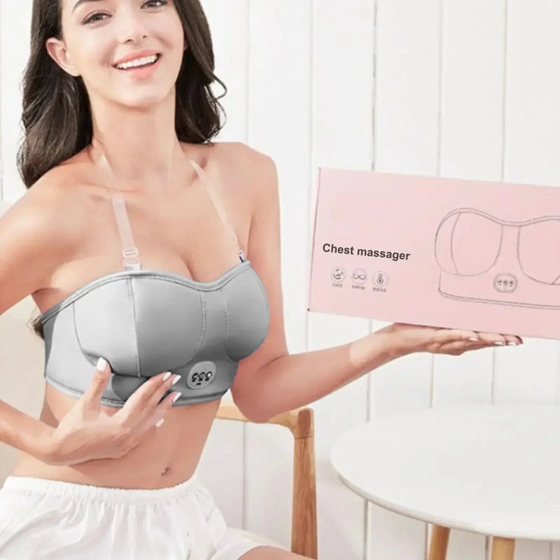 Electric 3 Gears Breast Massage Bra Electronic Vibration Chest Massager Breast Enhancement Instrument Breast Stimulator Machine - The Shack