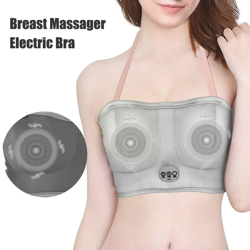 Electric 3 Gears Breast Massage Bra Electronic Vibration Chest Massager Breast Enhancement Instrument Breast Stimulator Machine - The Shack