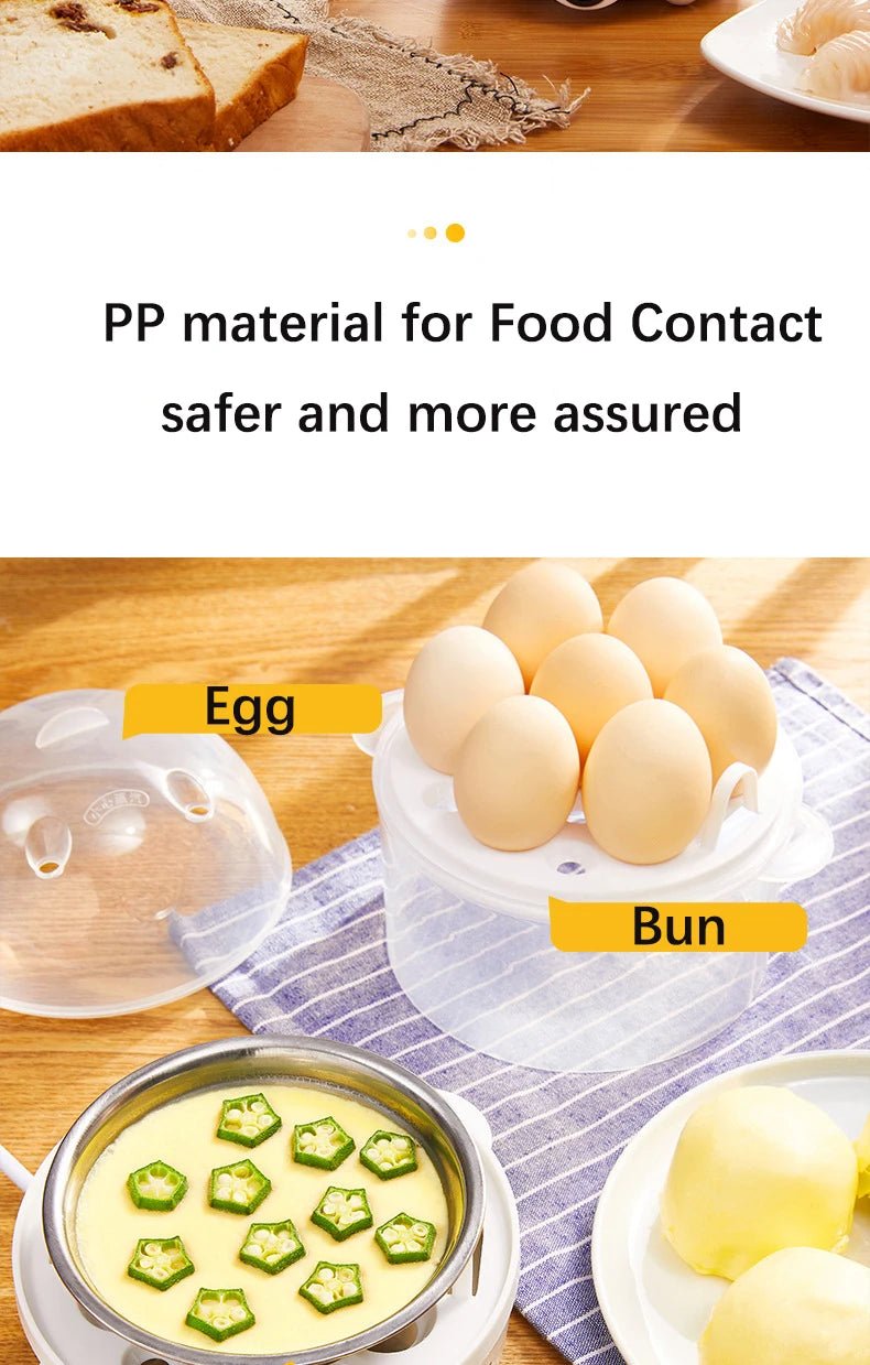 Electric Eggs Cooker, Rapid Multifunctional Mini Eggs Cooker Boiler For Poached Eggs, Scrambled Eggs, Omelets, Auto Shut - The Shack