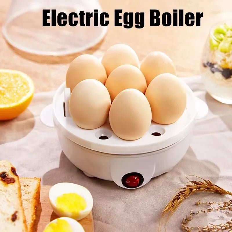Electric Eggs Cooker, Rapid Multifunctional Mini Eggs Cooker Boiler For Poached Eggs, Scrambled Eggs, Omelets, Auto Shut - The Shack