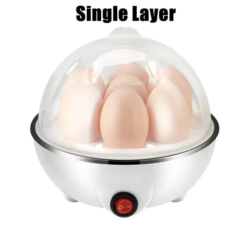 Electric Eggs Cooker, Rapid Multifunctional Mini Eggs Cooker Boiler For Poached Eggs, Scrambled Eggs, Omelets, Auto Shut - The Shack