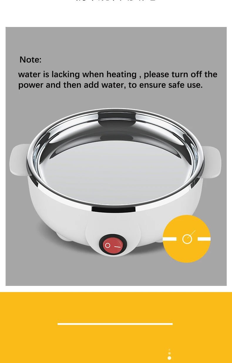 Electric Eggs Cooker, Rapid Multifunctional Mini Eggs Cooker Boiler For Poached Eggs, Scrambled Eggs, Omelets, Auto Shut - The Shack