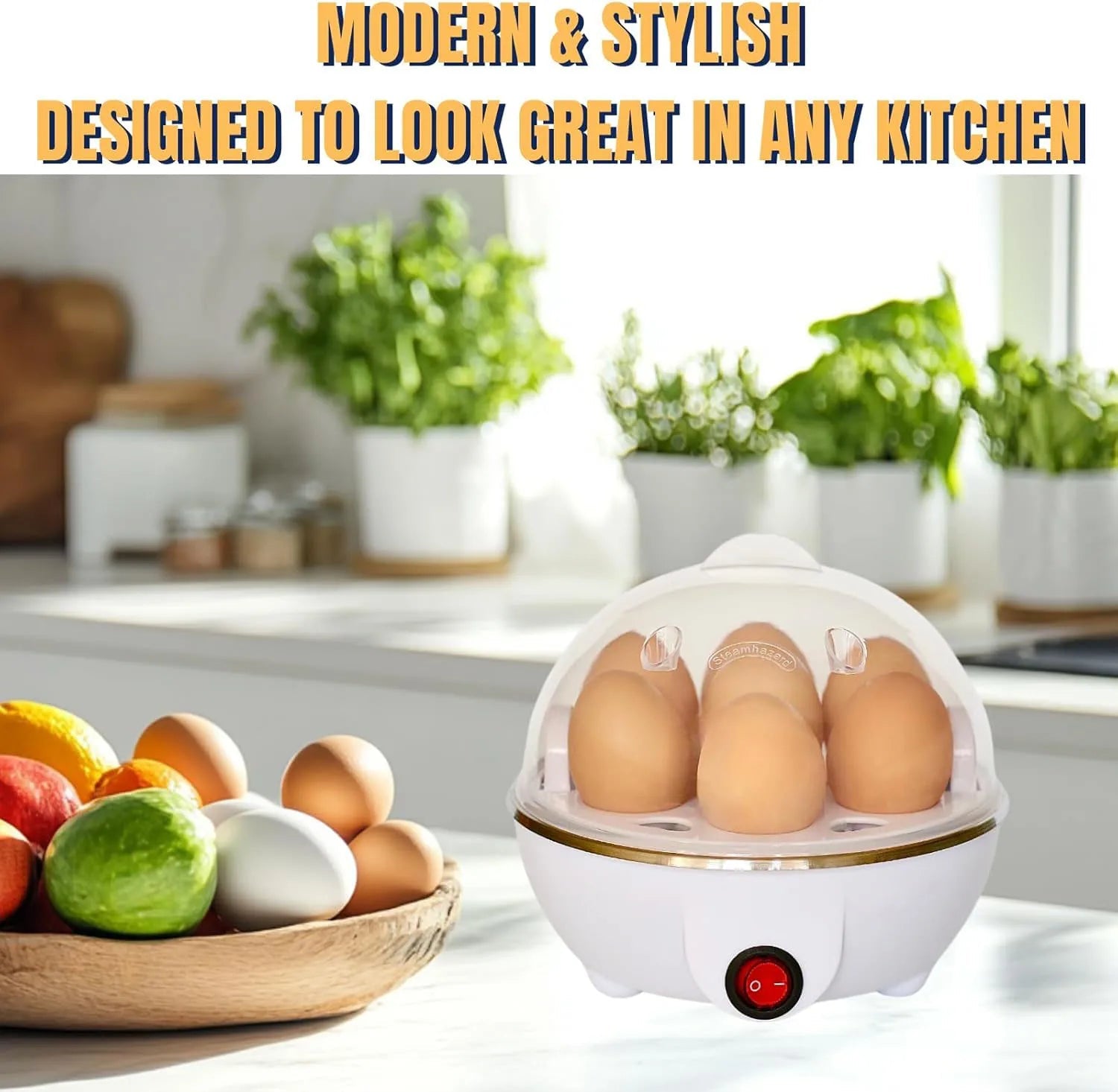 Electric Eggs Cooker, Rapid Multifunctional Mini Eggs Cooker Boiler For Poached Eggs, Scrambled Eggs, Omelets, Auto Shut - The Shack